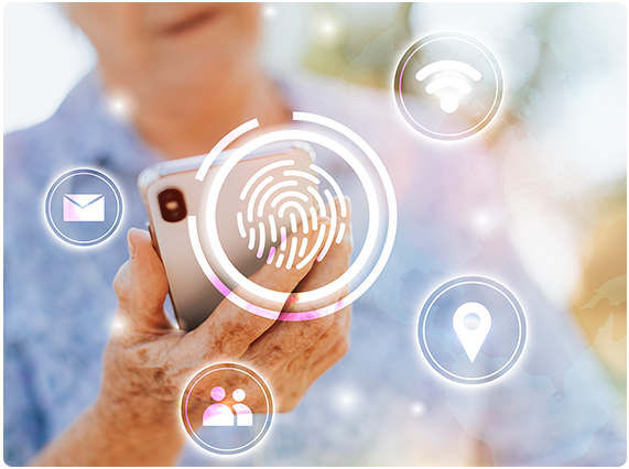 smartphone with a digital fingerprint