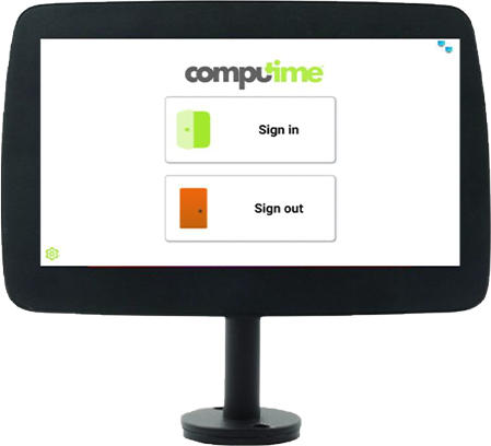 Visitor management software security and compliance on a check-in kiosk