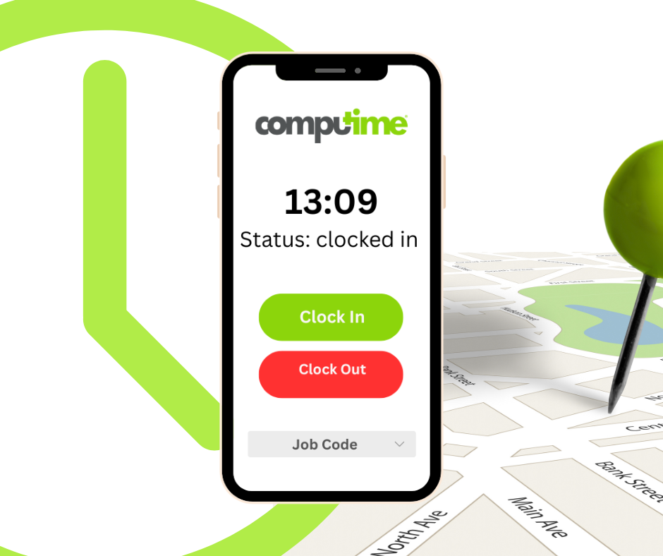 time and attendance app with 'Clock In'