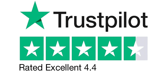 Trustpilot rated Excellent, 4.4 out of 5 stars
