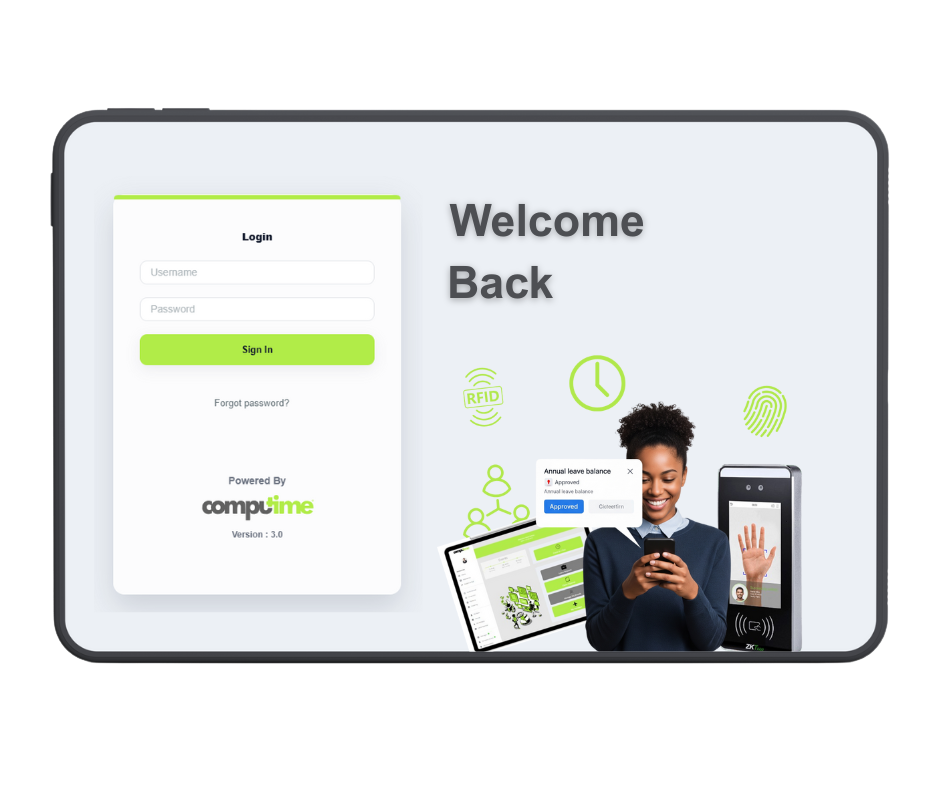 Employee Web Portal login screen